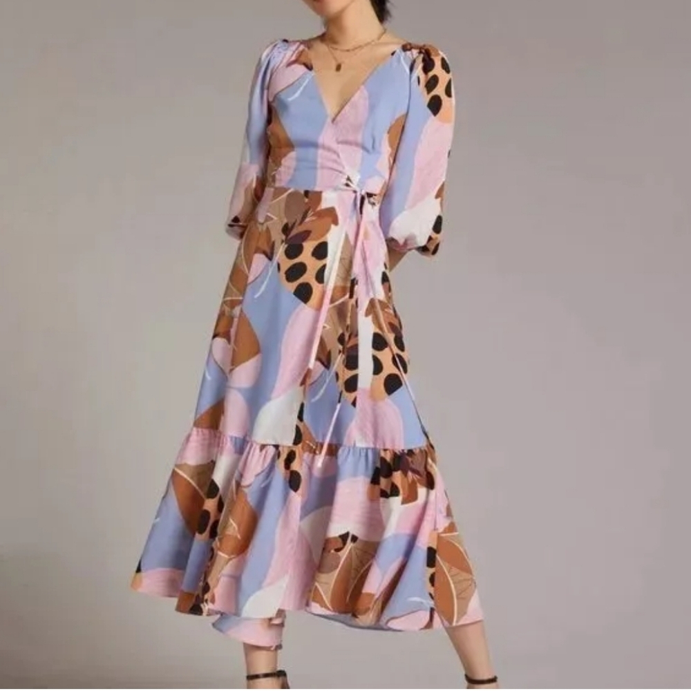 Hutch For Anthropologie Libby Bloom Wrap Dress